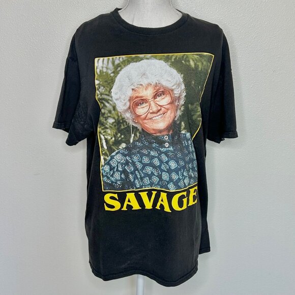 The Golden Girls Sophia Savage T-Shirt in Black 80's Size L 100% Cotton - Picture 1 of 4